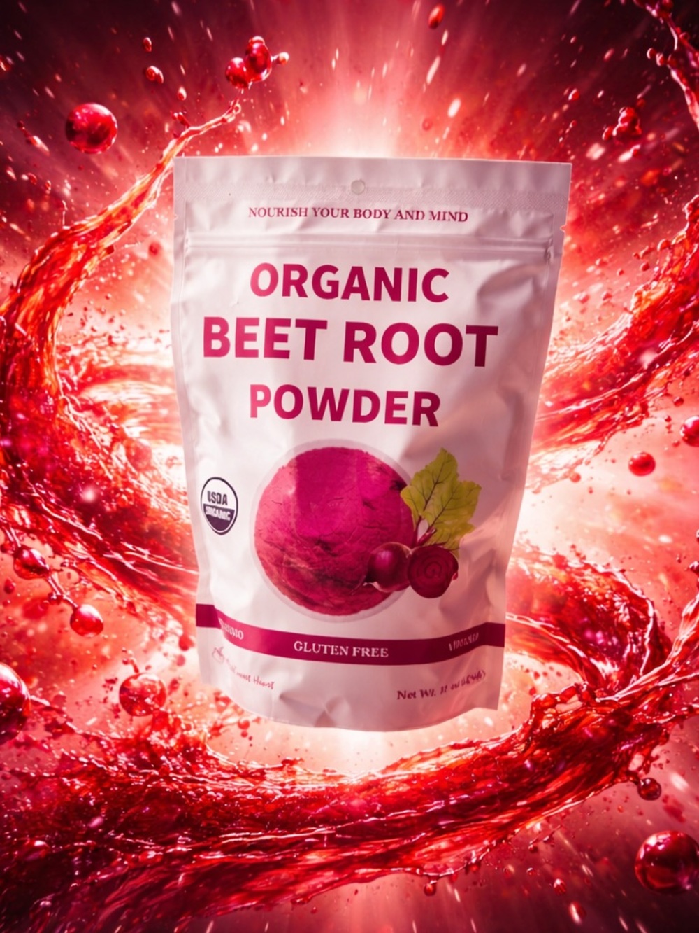 Organic Beet Root Powder.    16oz Cherie Sweet Heart Vegan Gluten Free Non GMO